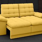 Sofá Confort  1,80m Assento Retrátil E Reclinável Velosuede C