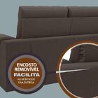 Sofá Confort  1,80m Assento Retrátil E Reclinável Velosuede C