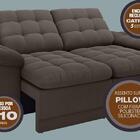 Sofá Confort  1,80m Assento Retrátil E Reclinável Velosuede C