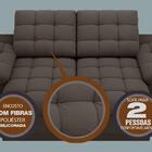 Sofá Confort  1,80m Assento Retrátil E Reclinável Velosuede C