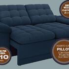 Sofá Confort  1,80m Assento Retrátil E Reclinável Velosuede P