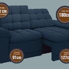 Sofá Confort  1,80m Assento Retrátil E Reclinável Velosuede P