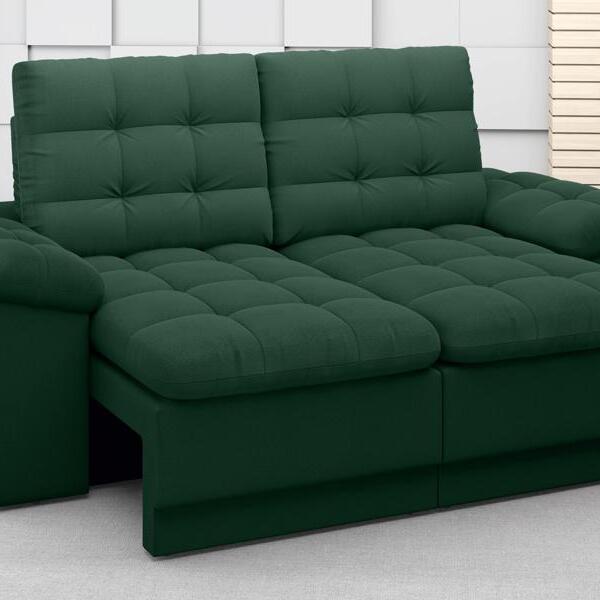 Sofá Confort  1,80m Assento Retrátil E Reclinável Velosuede V