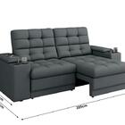 Sofá Confort Premium 2,05m Assento Retrátil/reclinável Porta