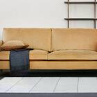 Sofá Confortável Com 2 Lugares Em Madeira Eucalipto Bege