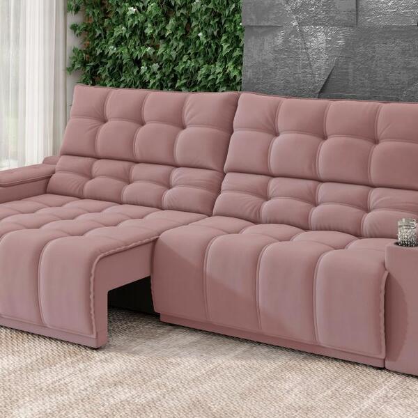 Sofá Connect Premium 2,00m Assento Retrátil/reclinável Com Po