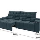 Sofá Connect Premium 2,30m Assento Retrátil/reclinável Com Po