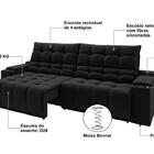 Sofá Connect Premium 2,30m Assento Retrátil/reclinável Com Po