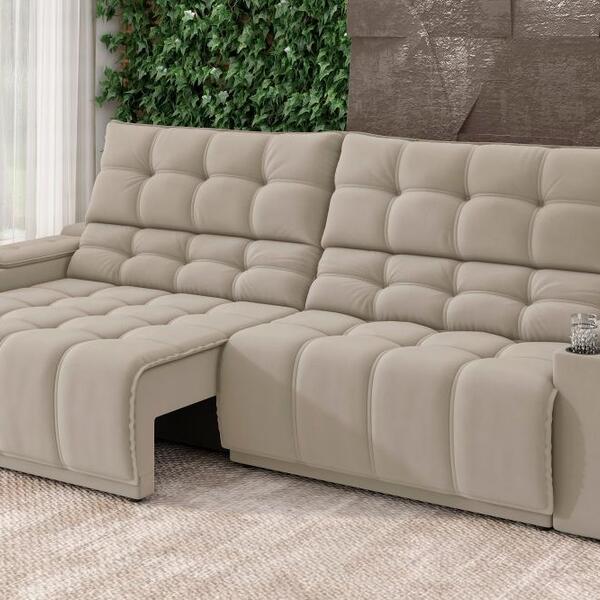 Sofá Connect Premium 2,30m Assento Retrátil/reclinável Com Po