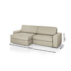 Sofá Cosmos - Retrátil / Reclinável -2,00 Mt - Veludo. Marfim