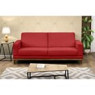 Sofá Cronus 2 Lugares 1,45m Em Suede  Vermelho