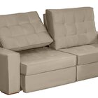 Sofá Curitiba Modular 3 Lugares 230cm Retrátil Reclinável Bege