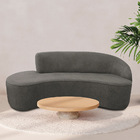 Sofá Curvo 02 Lugares 150cm Braço Esquerdo Eron Poliéster Cin