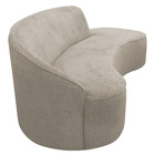 Sofá Curvo 02 Lugares 150cm Eron Braço Direito Suede Camurça