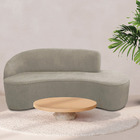 Sofá Curvo 02 Lugares 150cm Eron Braço Direito Suede Camurça