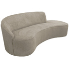 Sofá Curvo 02 Lugares 150cm Eron Braço Direito Suede Camurça