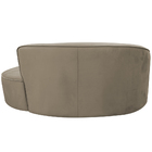 Sofá Curvo 02 Lugares 150cm Eron Braço Direito Veludo Bege -