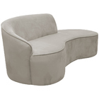 Sofá Curvo 02 Lugares 150cm Eron Braço Direito Veludo Perfect