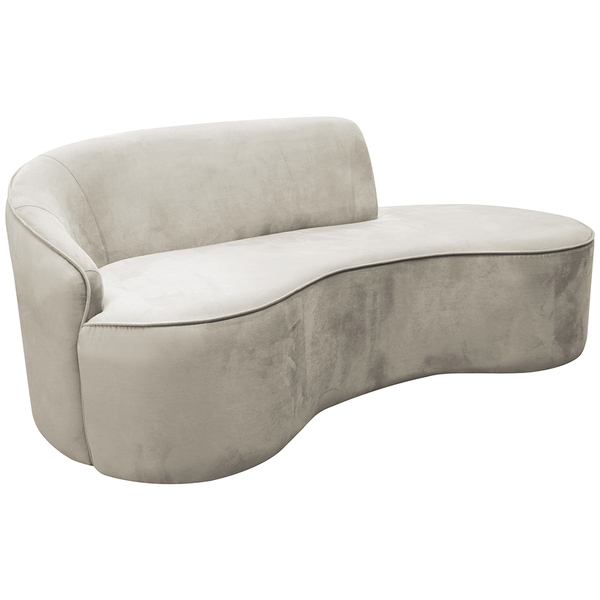 Sofá Curvo 02 Lugares 150cm Eron Braço Direito Veludo Perfect