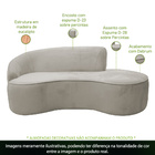 Sofá Curvo 02 Lugares 150cm Eron Braço Direito Veludo Perfect