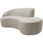 Sofá Curvo 02 Lugares 150cm Eron Braço Direito Veludo Perfect