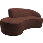 Sofá Curvo 02 Lugares 150cm Eron Braço Esquerdo Veludo Terrac