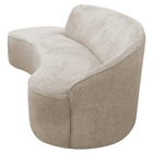 Sofá Curvo 03 Lugares 180cm Braço Esquerdo Eron Tecido Felpud