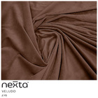 Sofá Curvo 03 Lugares 180cm Eron Braço Direito Veludo Marrom