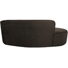 Sofá Curvo 03 Lugares 180cm Eron Braço Esquerdo Veludo Marrom