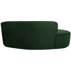 Sofá Curvo 03 Lugares 180cm Eron Braço Esquerdo Veludo Verde