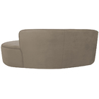 Sofá Curvo 03 Lugares 180cm Eron Suede Bege - Casaepoltrona