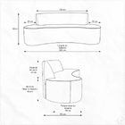 Sofá Curvo 03 Lugares 180cm Mônaco Veludo Rosa - Nexta Casa