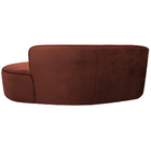 Sofá Curvo 03 Lugares 210cm Eron Braço Direito Veludo Terraco