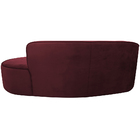 Sofá Curvo 03 Lugares 210cm Eron Braço Direito Veludo Vermelh