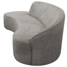 Sofá Curvo 03 Lugares 210cm Eron Braço Esquerdo Poliéster Cin