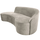 Sofá Curvo 03 Lugares 210cm Eron Braço Esquerdo Veludo Perfec