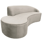 Sofá Curvo 03 Lugares 210cm Eron Braço Esquerdo Veludo Perfec