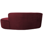 Sofá Curvo 03 Lugares 210cm Eron Suede Vermelho - Casaepoltro