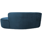 Sofá Curvo 03 Lugares 210cm Eron Veludo Azul - Casaepoltrona