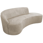 Sofá Curvo 04 Lugares 230cm Braço Direito Eron Tecido Felpudo