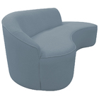 Sofá Curvo 04 Lugares 230cm Eron Braço Direito Bouclé Azul Cl