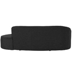 Sofá Curvo 04 Lugares 230cm Eron Braço Direito Linho Preto Ac