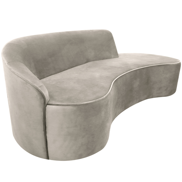 Sofá Curvo 04 Lugares 230cm Eron Braço Direito Veludo Perfect