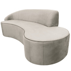 Sofá Curvo 04 Lugares 230cm Eron Braço Direito Veludo Perfect