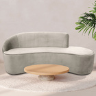 Sofá Curvo 04 Lugares 230cm Eron Braço Direito Veludo Perfect