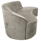 Sofá Curvo 04 Lugares 230cm Eron Braço Direito Veludo Perfect