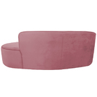 Sofá Curvo 04 Lugares 230cm Eron Braço Direito Veludo Rosa -