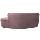 Sofá Curvo 04 Lugares 230cm Eron Braço Direito Veludo Rosê -