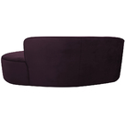 Sofá Curvo 04 Lugares 230cm Eron Braço Direito Veludo Roxo -