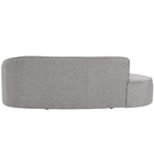 Sofá Curvo 04 Lugares 230cm Eron Braço Esquerdo Linho Cinza C